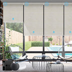 SmartWings Motorized Smart Blinds with Remote, Custom Automatic 100% Blackout Roller Shade Compatible with Alexa/Homekit/Google, Electric Smart Blinds for Indoor Windows, Safari Cream