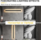 Aipsun Porch Wall Lights 59inch Long Strip Modern LED Outdoor Wall Light Fixture, 1 Pack Black Wall Mount Lighting Sconce Exterior Lights Wall Sconce 3000K for House Living Room Corridor