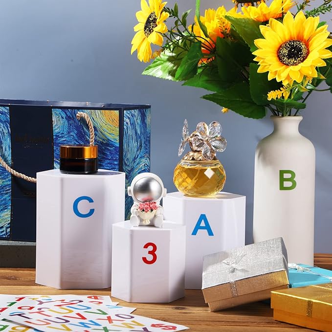 Outus 8 Sheets Vinyl Letter Stickers Self Adhesive Mailbox Numbers Alphabet Stickers Stick on Letters for Christmas Stockings Scrapbook Bulletin Board School Business(1 Inch,Rainbow)