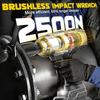 3/4" Cordless Impact Wrench Compatible with Dewalt 20V Battery: 1850FT-LBS(2500N.m) High Torque Impact Driver, Auto-Stop Reverse, 4-Speed Heavy Duty Impact for Car/Truck/Mower(Bare Tool)