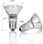 Par 20 15 Pack FL25 50PAR20/FL 50 Watt Halogen Spot Light Bulb Replacement 120V 130V Edison Base Flood Beam Lighting Range Hood Oven PAR20 Reflector Excel Holgen Hologen Bulbs DL Kitchen Bathroom