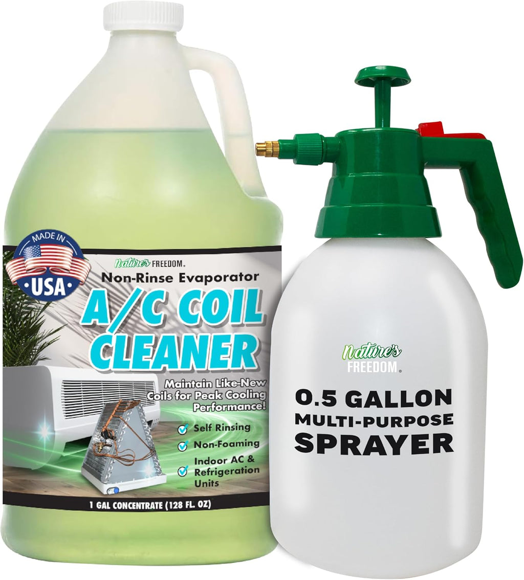Nature's Freedom Indoor AC Coil Cleaner with Pump Sprayer - 1 Gallon