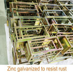 18" Outdoor Wall Light Fixtures Waterproofed Exterior Lantern W/Sturdy Rectangular Double Cage In Old Rust &Clear Tempered Glass,Sconce Mounted For House Patio,Front door,Porch,Garage Lighting 2Pack