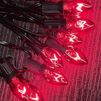 25 Pack C7 Halloween Black Replacement Bulbs, 5W Dark Purple Light Bulbs Perfect for Indoor/Outdoor Halloween, Christmas and Party String Lights C7/E12 Candelabra Base