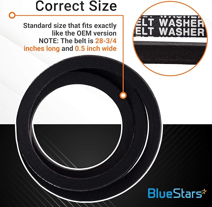 BlueStars Ultra Durable 27001006 Washer Drive Belt - Compatible with Amana Maytag Speed Queen Washers - Replaces 38174 WP27001006 40053601 40053606 PS11740577