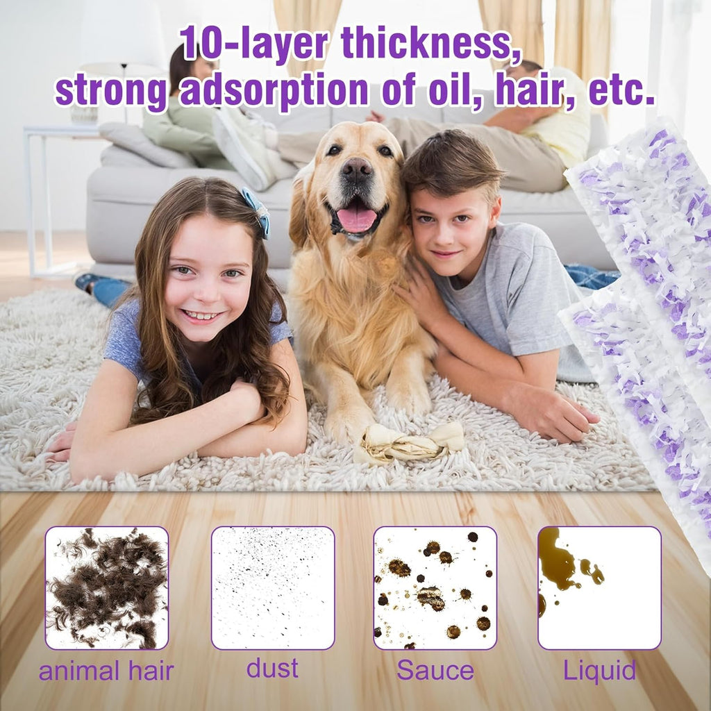 50 Count Disposable Power Mop Pads for Swiffer PowerMop, Unscented Power Mop Refills for Multi-Surface Floor Cleaning, Repalcement Mopping Pad Refill