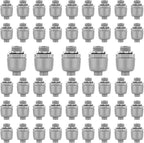 50 PCS 1/2" Liquid Tight Connector NPT Non-Metallic for PVC Electrical Flexible Conduit Fittings - Sturdy, Quick Installation, UL Listed for Home Outdoor Tubes Tools