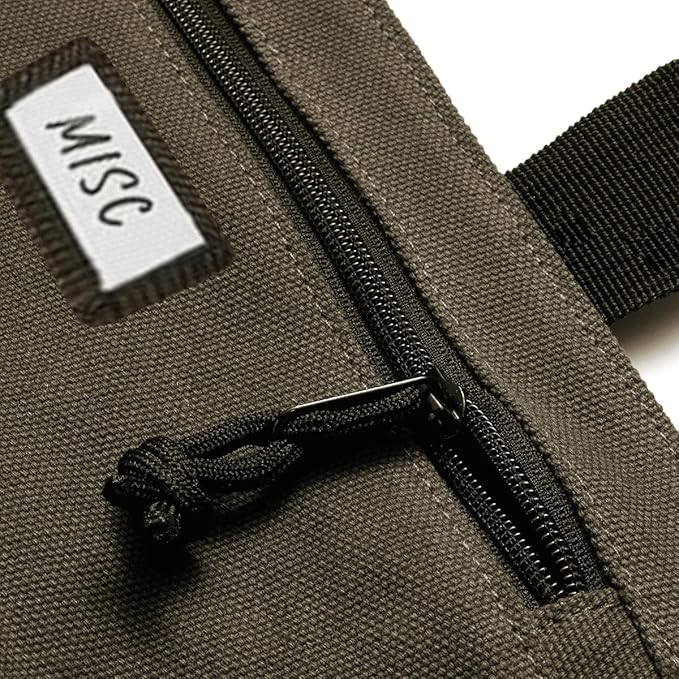 Official Voyager Tool Roll Bag - Easy to Carry 5-Pocket Roll Up Tool Bag - Durable 20oz Canvas, Rust-Proof YKK Zippers & Secure Buckle - A Gift for Dads, Mechanics, Electricians & Hobbyists| ArmyGreen
