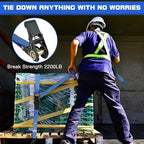 Ratchet Straps Heavy Duty 4 Pack 15 FT 2200 LB Break Strength Cargo Hold Tie Down Straps with Safety Lock S Hooks for Moving, Appliances,Box,Motorcycle, Soft Loop Securing,RV,Car,Camping Accessories