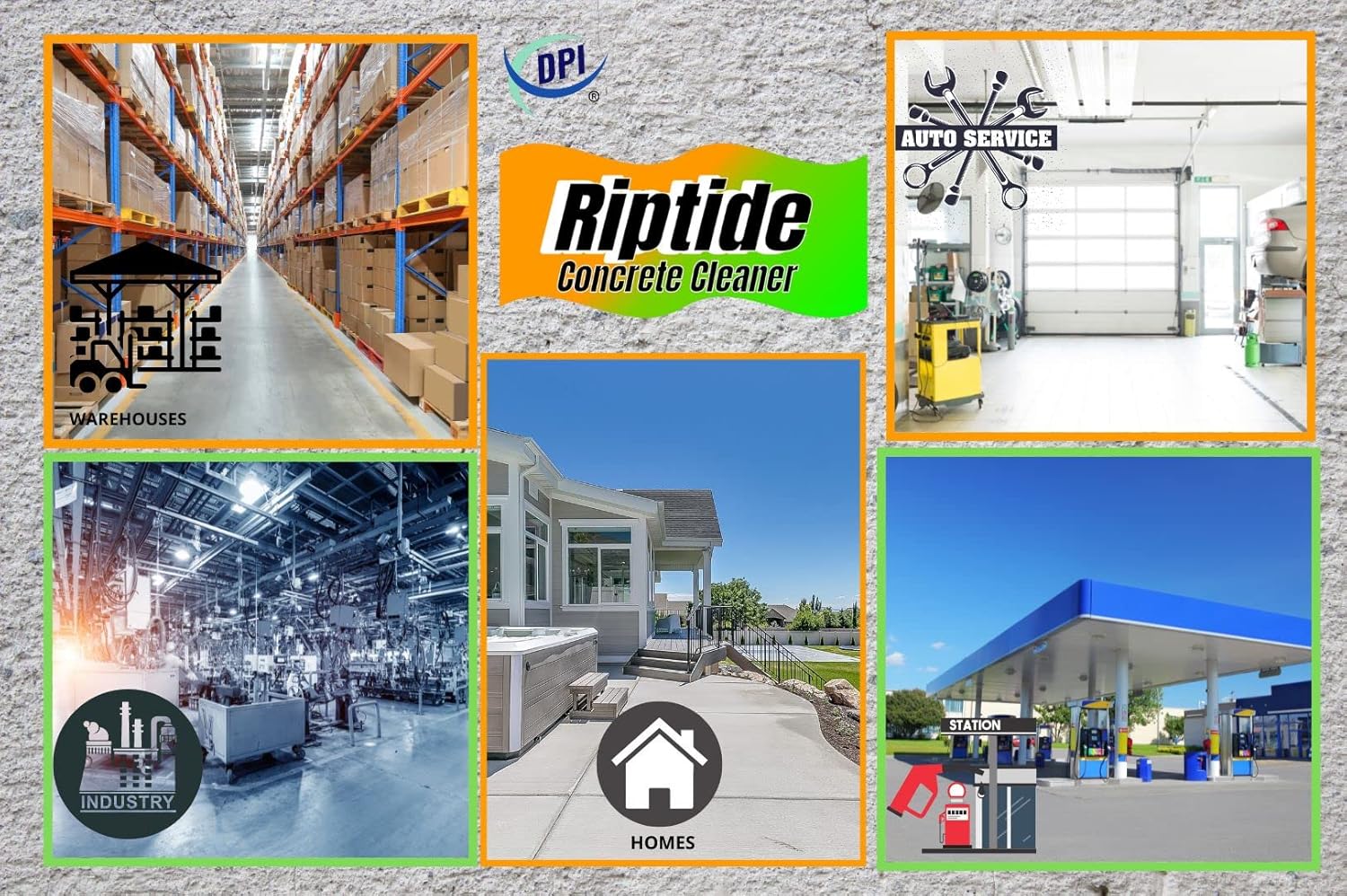DPI Riptide Concrete Floor Cleaner, Powder Concentrate