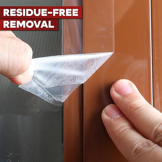 XFasten Window Sealing Tape for Winter 3” x 30 Yards RV Window Stripping for Winter | Heavy-Duty Transparent Weather Sealing Tape for Plastic Window Coverings for Winter, Residue-Free Weather Tape