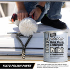 Flitz Multi-Purpose Metal Polish Paste - 2lb Can of USA-Made Chrome Polish - Works on Stainless Steel, Aluminum, Plastic, Jewelry and Cars - Non-Abrasive Cleaner & Rust Remover (1 Pack)