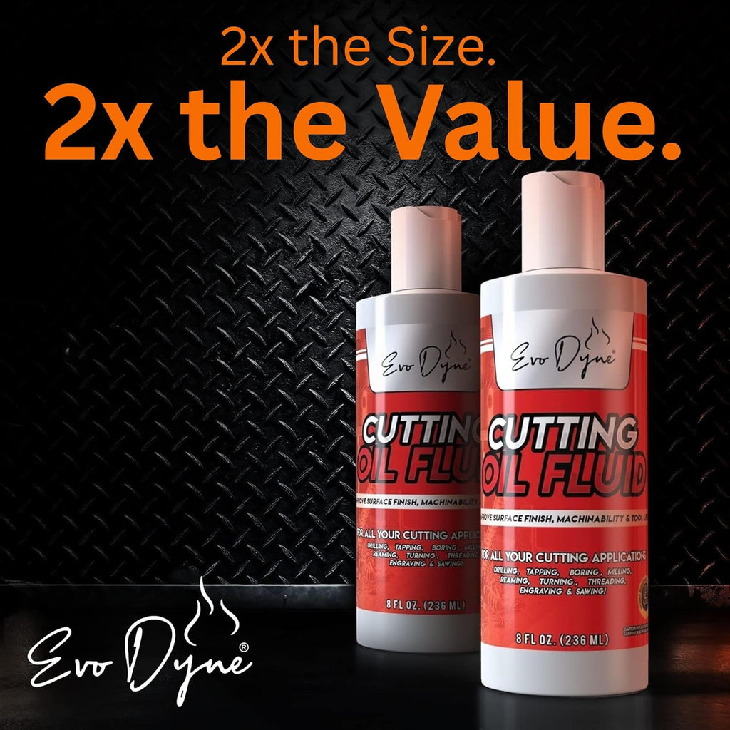 Cutting Oil, Cutting Fluid 8-OZ, Made in The USA | Cutting Oil for Drilling, Tapping, Milling | Professional Grade Fluid - Safe on Metal & Glass by Evo Dyne
