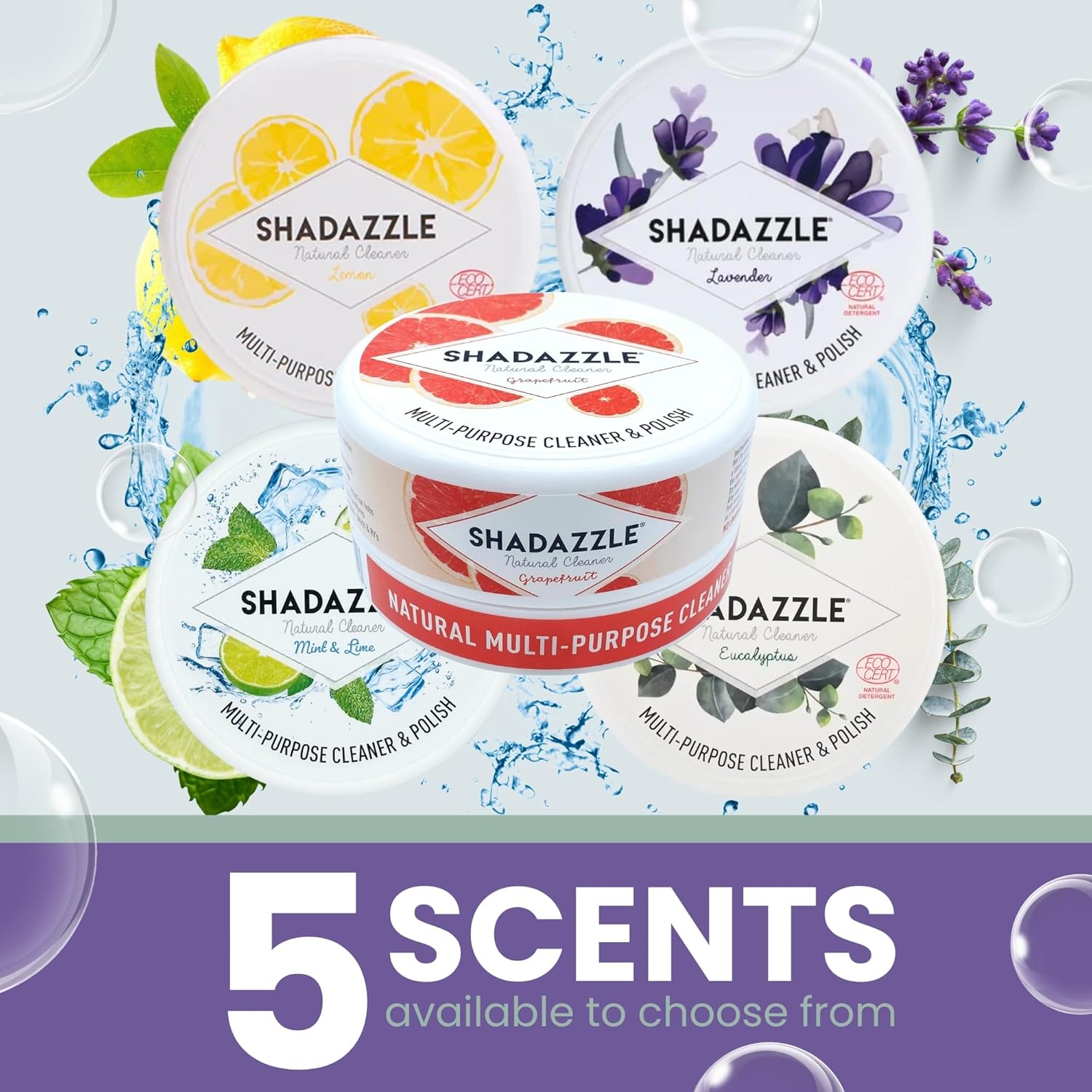 Shadazzle Natural All Purpose Cleaner and Polish – Eco friendly Multi-purpose Cleaning Product (1 Pack, Lavender)