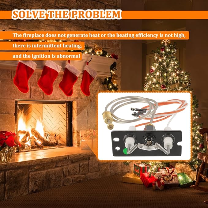 IPI Pilot Assembly 2090-012 Natural Gas for Heatilator, SRV2090-012 2198-012 Natural Gas (NG) Pilot Assembly for Heatilator, Majestic, Heat-N-Glo, Quadra-Fire Fireplaces Replacement Part