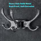 Swivel Coat Hook 2 Pack Heavy Duty Space Saving Towel Rope Hook Wall Mount Triple Swing Arms for RV Bathroom Kitchen Garage,Polished Chrome