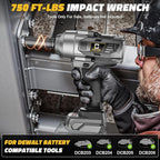Cordless Impact Wrench 1/2 inch for Dewalt Battery, 750FT-LBS (1000N.m) Brushless Electric Impact Gun Includes LED Work Light, High Torque Impact Driver, Bare Tool Only