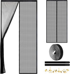 Magnetic Screen Door - Self Sealing, Heavy Duty, Hands Free Mesh Partition Keeps Bugs Out Let Breeze in- Pet and Kid Friendly - Keep Open Feature - Fit Door Size 36 x 80 Inch