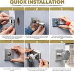 Mega Handles SUANA Passage Door Knob for Hallway, Closet and Bathroom, Reversible Heavy Duty Design Door Knobs, Fits All Standard Door Sizes, Screws Included - Satin Nickel (1 Pack)