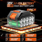 1600Nm(1200Ft-lbs) High Torque Cordless Impact Wrenches 1/2" Brushless Impact Gun Wrench with 2 x 4.0Ah 21V Batteries, 6 Sockets, Extension Bar, Variable Speeds for Home/Car/Truck/RV/Mower