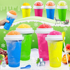 Tgosomt Slushie Maker Cups, Quick Magic Squeeze Slushy Cups, DIY Frozen Smoothies Cups, Juice Milk shake Yogurt Ice Cream Maker, Double Layers Cooling Cups, Cool Fun Gifts (Green)