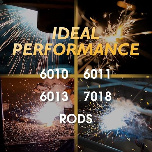 TOOLIOM 195A Stick Welder 110/220V Dual Voltage Lift TIG Welder LCD Display IGBT Inverter with Hot Start Arc Force VRD Welding Machine fits 5/32in. (4mm) Welding Rods