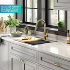 KRAUS Oletto Single Handle Pull Down Kitchen Faucet with QuickDock Top Mount Installation Assembly in Spot Free Antique Champagne Bronze, KPF-2620SFACB