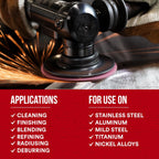 Cubitron Surface Conditioning Disc for Sanding - Metal Surface Prep - Hook and Loop - Aluminum Oxide - Medium Grit - 4.5 inch diam. - Pack of 10