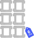 DR DAPPER Cleaning Rag Compatible with Ecovacs Winbot W2 Omni, W1, W1 Pro Window Vacuum Cleaner Robot, Washable and Reusable W2 Omni Mop Cloth W1 Mop Pad Accessories (Gray 6 Pack)