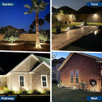 Solar Spot Lights Outdoor,6 Pack/56 LED Outdoor Lights for Yard Waterproof IP68, 4 Lighting Modes Solar Landscape Spotlights, Auto On/Off Solar Powered Flood Lights Garden Pathway,Cool White