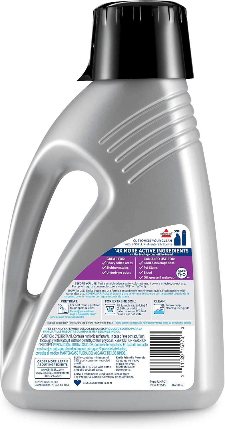 Bissell PRO MAX Clean + Refresh with Febreze Full Size Carpet Cleaner Machine Formula, 48 oz., 2515A