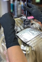 Super soft Disposable Latex Gloves, Powder Free, Exam 12" Length, Medium Duty, 50 Gloves, Size Small.