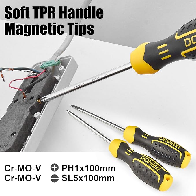 DOWELL Small Mini Tool Set School College Student Kids Dorm Tool Set Kit Home Repair Hand Tools with Tool Box Storage Case Upgraded HYT9