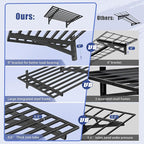 2-Pack 2x3ft Garage Shelving Wall Mounted, 2' x 3' Heavy Duty Garage Storage Shelves with Hooks, 400LB Capacity