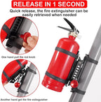 UTV Fire Extinguisher Mount Bracket, Quick Release Fire Extinguisher Mount Holder for Jeep, Offroad Car, UTV Accessories (A)