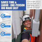 42200 LB Wire Guide for 2" LBs, Upgrade Shoehorn Wire Pulling Guide for Use with PVC & Metal LB Fitting, Bottom Reinforcement, Black