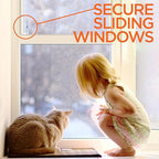 Sliding Glass Door Lock for Home Safety - 10 Pack Sliding Patio Door Locks, Child Safety Slide Window Stopper, Extra Strong Adhesive