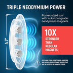 Powerful Magnetic Stud Finder (Upgraded Version) Reinforced with 3 Neodymium Magnets - Durable, No-Battery Stud Detector Tool – Deep Detection of Wood & Metal Studs in Drywall (Not for Plaster Walls)