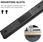 Digital Energy 15 FT 8 Outlet Surge Protector Power Strip - 15 AMP, 1875 W, 125 V, 350 J Surge Protection, ETL Listed - Flat Plug, Black