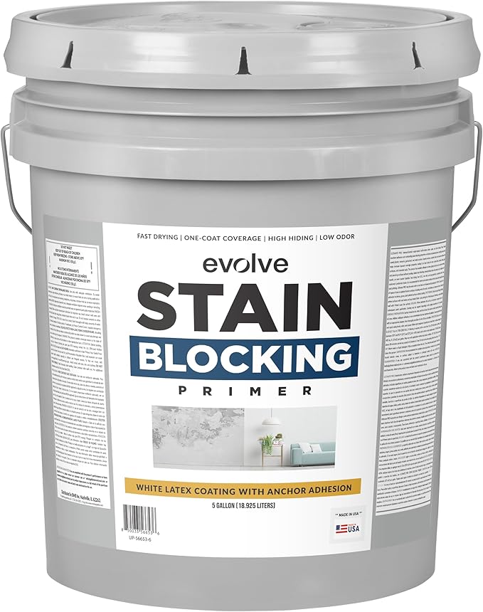 Evolve Ultimate Pro Stain Blocking Primer: Quick-Dry, Low Odor, Superior Stain-Blocking Primer (5 Gallon)