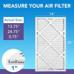 LotFancy 14x25x1 Air Filter MERV 11 Pet Smoke Allergens Defense (4-Pack) Pleated HVAC Furnace Air Filters, Replacement for Home AC & Heating Systems, Actual Size: 13.75" x 24.75" x 0.75"