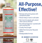 Dr. Bronner's - Sal Suds Biodegradable Cleaner (32oz, 2-Pack) – Concentrated All Purpose Cleaning Solution & Mop Soap, For Floors, Laundry & Dishes – Powerful Formula Made with Plant-Based Surfactants