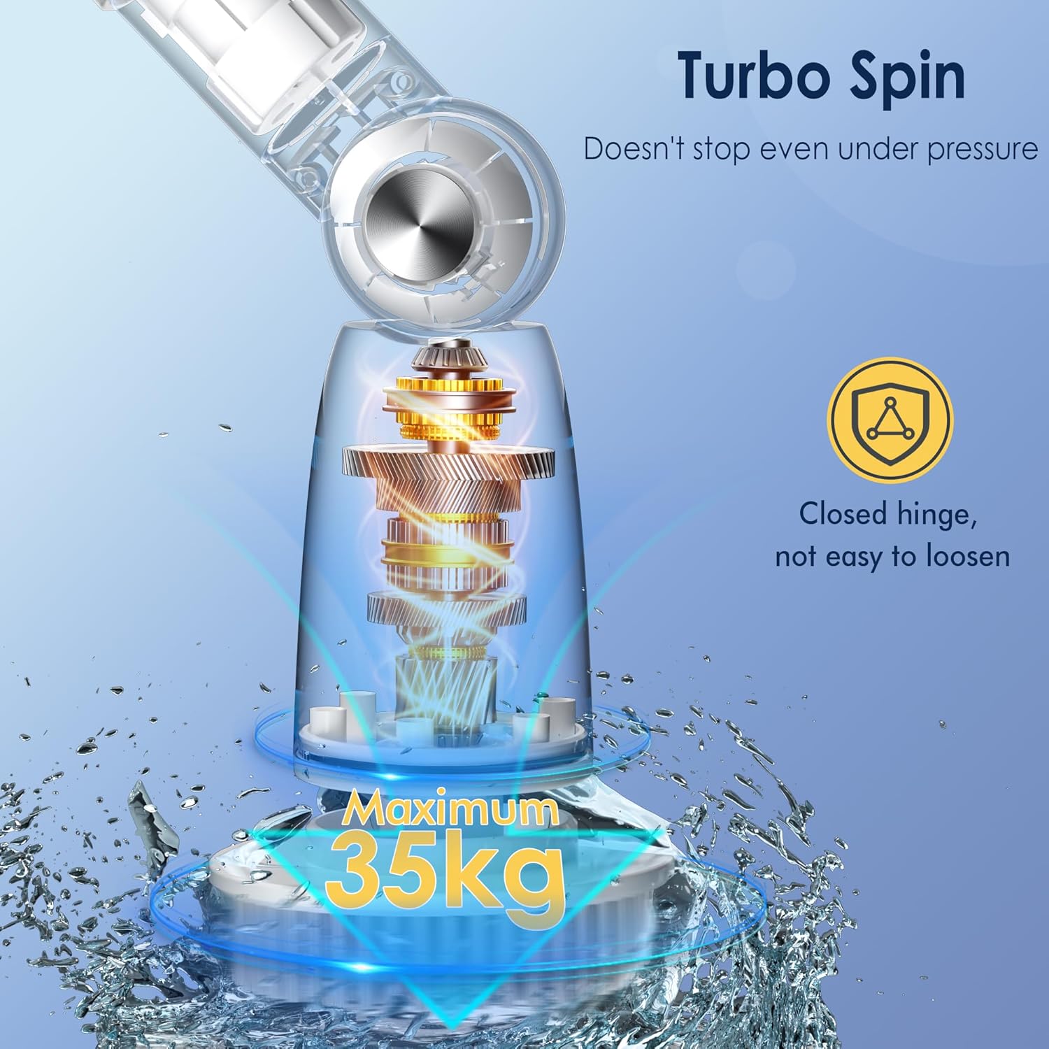 Marchpower Electric Spin Scrubber, Power Shower Scrubber Cordless Cleaning Brush 6 Replaceable Brush Heads, 2 Speeds, Adjustable Detachable Handle, IPX7 Waterproof Bathroom Scrubber Tub Tile Floor