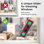 Tyroler Magnetic Window Cleaner Tool | The Glider D4 Window Cleaning Tool Fits Windows 0.1"-1.6" Thick | All-in-One Window Cleaning Kit | Magnetic Glass Cleaner Tool | Magnet Window Cleaner Tool