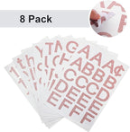 Outus 8 Sheets Vinyl Letter Stickers Self Adhesive Mailbox Numbers Alphabet Stickers Stick on Letters for Christmas Stockings Scrapbook Bulletin Board School Business(1 Inch,Glitter Pink)
