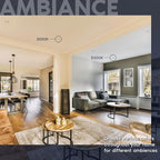 LUXRITE 4 Inch Ultra Thin LED Recessed Light with J-Box, 10W, 5 Color Options 2700K | 3000K | 3500K | 4000K | 5000K, Dimmable Wafer Lights, 750 Lumens, Brass Trim, Energy Star, IC Rated