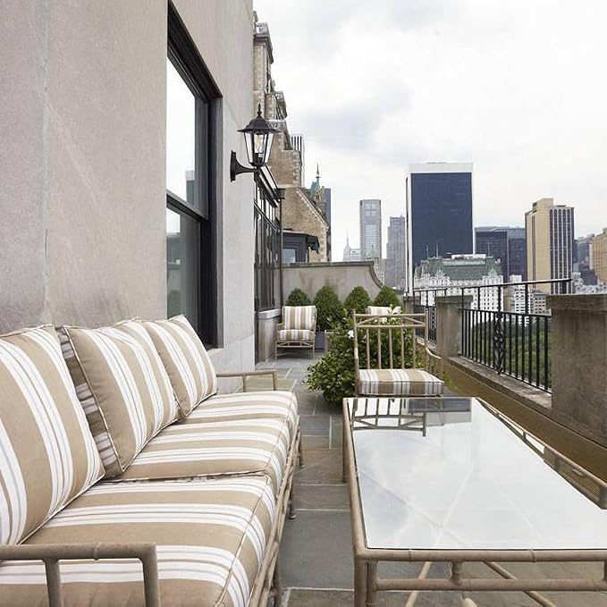 GRUENLICH Outdoor Wall Lantern, Wall Sconce as Porch Lighting Fixture with E26 Medium Base, Aluminum Housing Plus Glass, Water-Proof, Bulb Not Included, Black Finish, 1 Pack