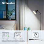 Consciot A19 LED Light Bulbs Dimmable,60W Equivalent,5000K Daylight White,9W 800 Lumens,E26 Standard Base,UL Listed,Lighting for Bedroom Living Room Home Office,5 Packs