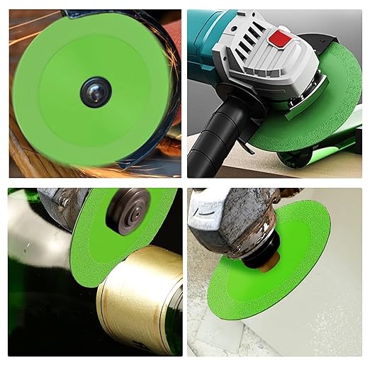 5Pcs 4.5 inch Glass Cutting Disc for Angle Grinder 7/8" (Model 115/125),1mm Ultra-Thin Diamond Cutting Saw Blade for Ceramic,Tile,Glass,Jade,Wine Bottles,Crystal