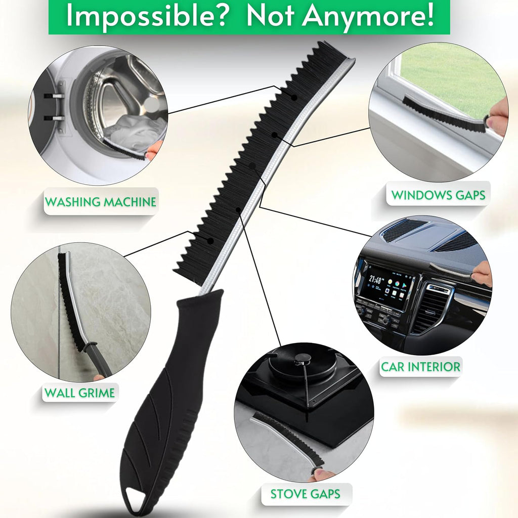 Hard Bristle Crevice Cleaning Brushes for Household use - Multifunctional Crevice Cleaning Tools for Housekeeping & Bathroom Cleaning Tools - Small Cleaning Brushes for Tight Spaces